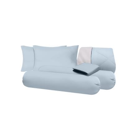 ชุดผ้าปูที่นอน 6 ฟุต (ชุด 6 ชิ้น) SANTA BEDDING สี LIGHT BLUE/LITGT GREY_5