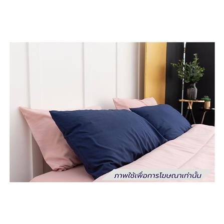 ชุดผ้าปูที่นอน 6 ฟุต (ชุด 6 ชิ้น) SANTA BEDDING สี PINK/NAVY BLUE_2