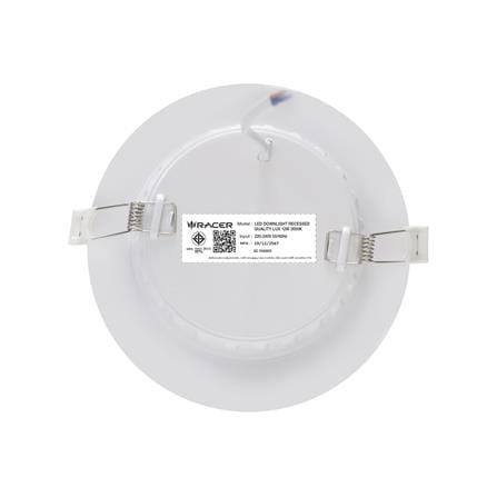 ดาวน์ไลท์ LED RACER QUALITY LUX RECESSED 4 นิ้ว 12 วัตต์ WARM WHITE สีขาว (1 แถม 1)_3