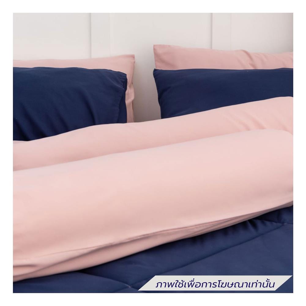 ชุดผ้าปูที่นอน 5 ฟุต (ชุด 6 ชิ้น) SANTA BEDDING สี PINK/NAVY BLUE