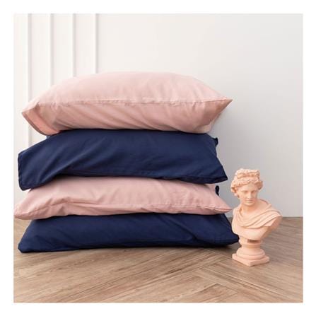 ชุดผ้าปูที่นอน 6 ฟุต (ชุด 6 ชิ้น) SANTA BEDDING สี NAVY BLUE/PINK_5