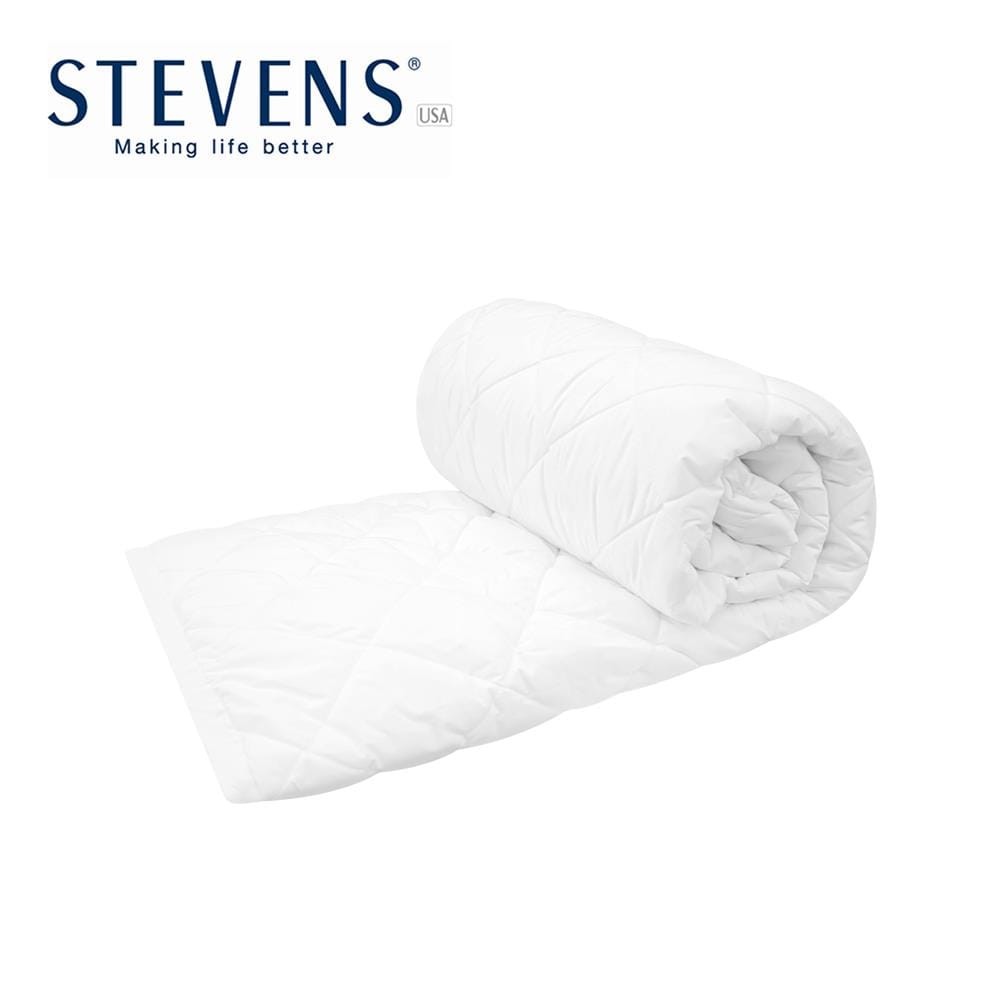 ผ้ารองกันเปื้อน รัดมุมเต็มตัว QUEEN SIZE STEVENS สี WHITE