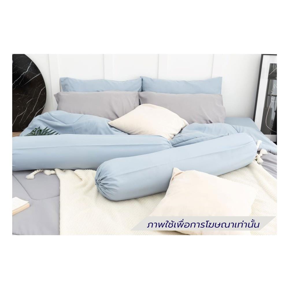 ชุดผ้าปูที่นอน 5 ฟุต (ชุด 6 ชิ้น) SANTA BEDDING สี LIGHT BLUE/LIGHT GREY
