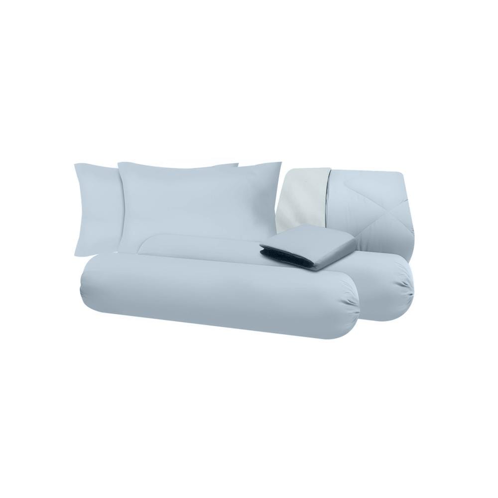 ชุดผ้าปูที่นอน 5 ฟุต (ชุด 6 ชิ้น) SANTA BEDDING สี LIGHT BLUE/LIGHT GREEN