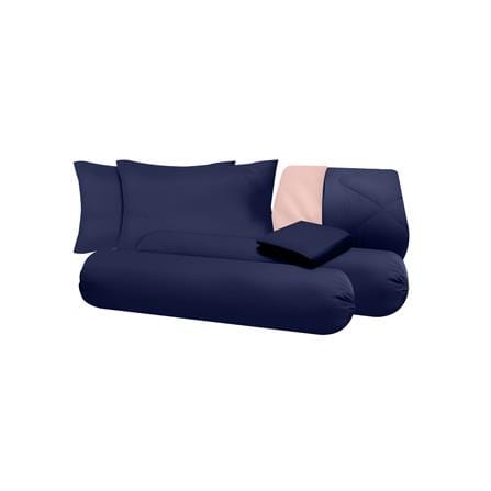 ชุดผ้าปูที่นอน 5 ฟุต (ชุด 6 ชิ้น) SANTA BEDDING สี NAVY BLUE/PINK_6