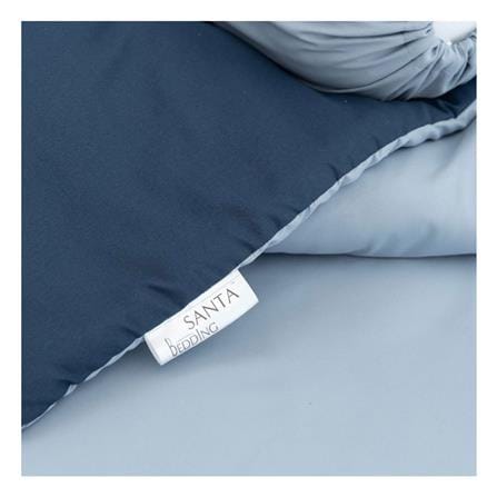 ชุดผ้าปูที่นอน 3.5 ฟุต (ชุด 4 ชิ้น) SANTA BEDDING สี LIGHT BLUE/NAVY BLUE_5