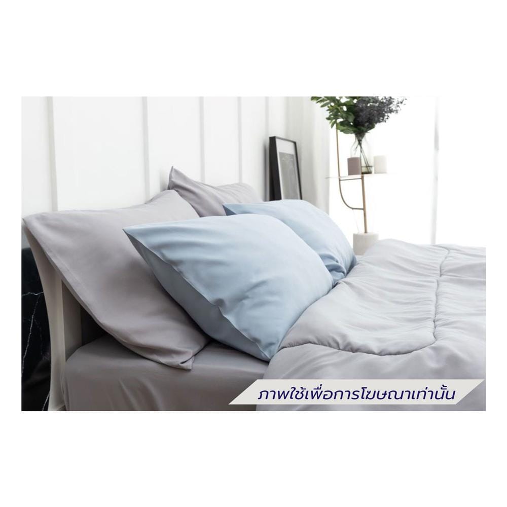 ชุดผ้าปูที่นอน 3.5 ฟุต (ชุด 4 ชิ้น) SANTA BEDDING สี LIGHT GRAY/LIGHT BLUE