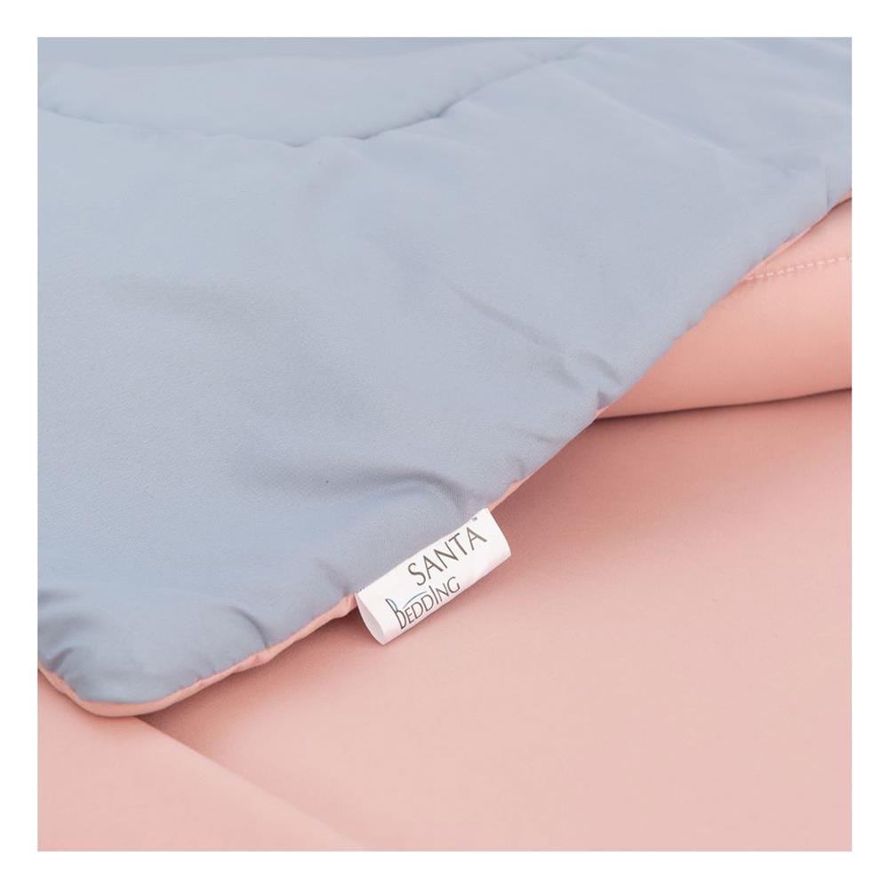 ชุดผ้าปูที่นอน 3.5 ฟุต (ชุด 4 ชิ้น) SANTA BEDDING สี PINK/LIGHT BLUE