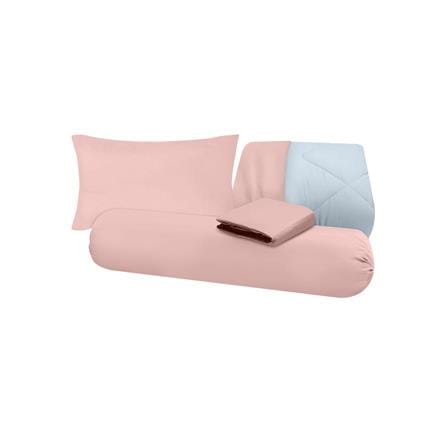 ชุดผ้าปูที่นอน 3.5 ฟุต (ชุด 4 ชิ้น) SANTA BEDDING สี PINK/LIGHT BLUE_3
