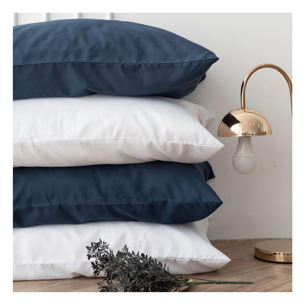 ชุดผ้าปูที่นอน 5 ฟุต (ชุด 6 ชิ้น) SANTA BEDDING สี NAVY BLUE/WHITE