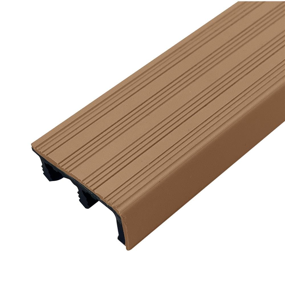 จมูกบันได PVC จระเข้ ไมโครแบน 2.4 ม. สีน้ำตาลเนื้อทอง