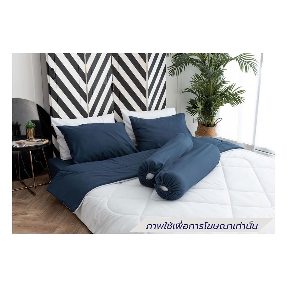 ชุดผ้าปูที่นอน 3.5 ฟุต (ชุด 4 ชิ้น) SANTA BEDDING สี NAVY BLUE/WHITE