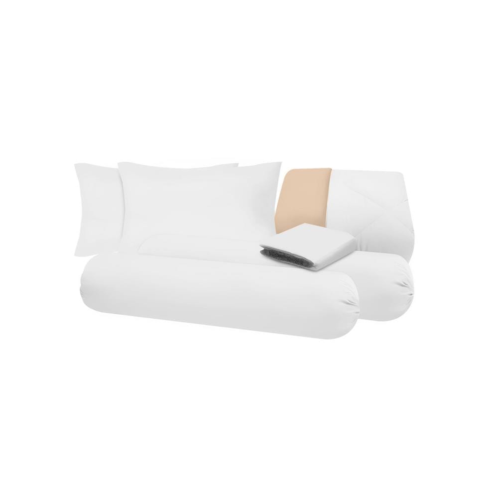ชุดผ้าปูที่นอน 5 ฟุต (ชุด 6 ชิ้น) SANTA BEDDING สี WHITE/BROWN