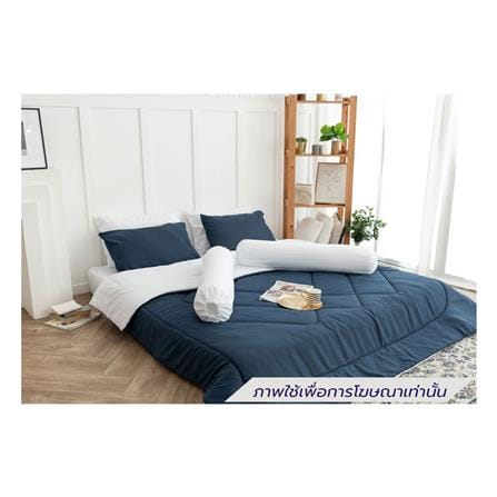 ชุดผ้าปูที่นอน 5 ฟุต (ชุด 6 ชิ้น) SANTA BEDDING สี WHITE/NAVY BLUE_0