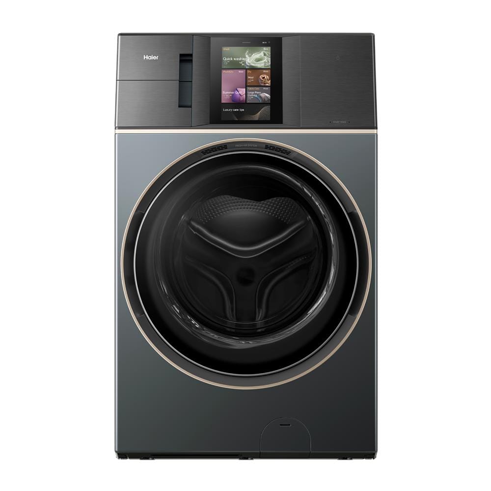 เครื่องซักอบผ้าฝาหน้า HAIER HWD210-BD12LGNU1 21/14 กก. 1200RPM อินเวอร์เตอร์ สีเขียวซีลอน