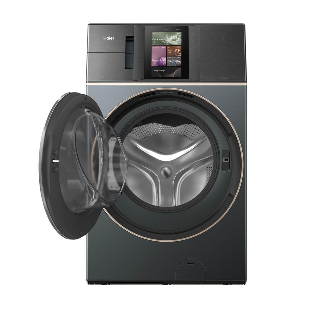 เครื่องซักอบผ้าฝาหน้า HAIER HWD210-BD12LGNU1 21/14 กก. 1200RPM อินเวอร์เตอร์ สีเขียวซีลอน