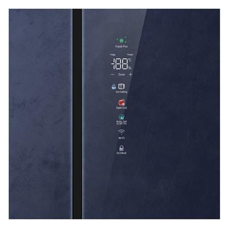 ตู้เย็น MULTI DOOR HAIER HRF-MD539IW(GL)U1 18.4 Q กระจกน้ำเงินลายหินอ่อน_5