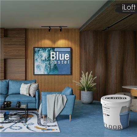 สีเท็กเจอร์ ILOFT HYBRID FLOOR สีน้ำเงิน พาสเทล 12 กก._2