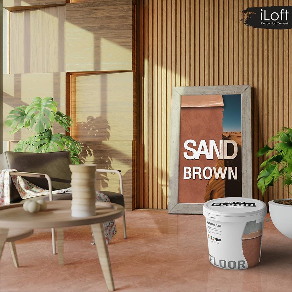 สีเท็กเจอร์ ILOFT HYBRID FLOOR สีน้ำตาล 12 กก.