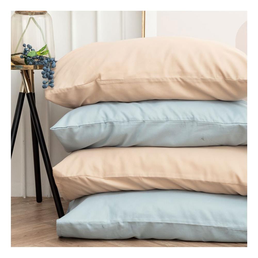 ชุดผ้าปูที่นอน 5 ฟุต (ชุด 6 ชิ้น) SANTA BEDDING สี LIGHT BLUE/CREAM