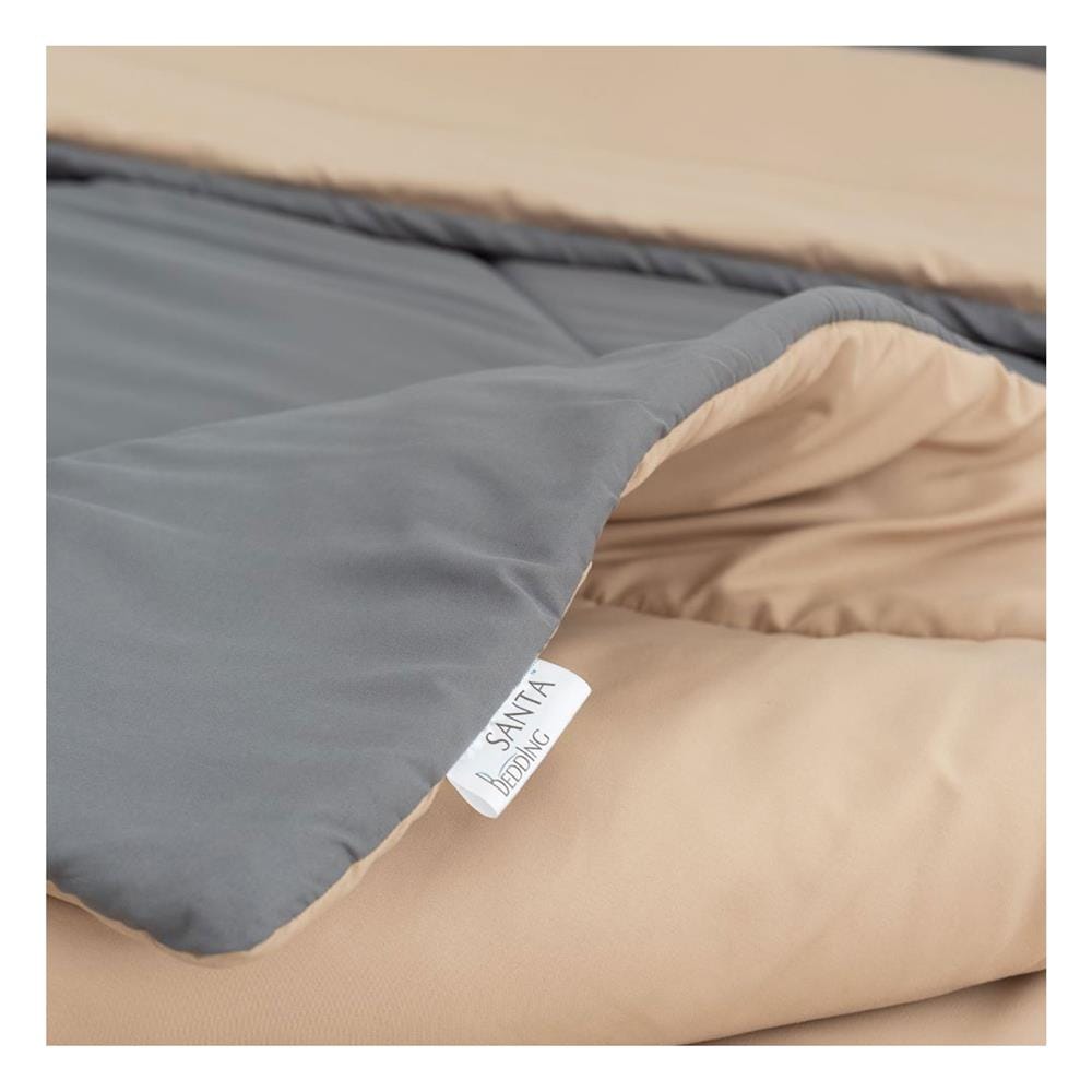 ชุดผ้าปูที่นอน 3.5 ฟุต (ชุด 4 ชิ้น) SANTA BEDDING สี BROWN/GREY