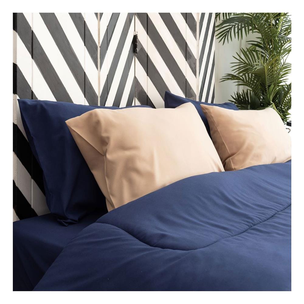 ชุดผ้าปูที่นอน 5 ฟุต (ชุด 6 ชิ้น) SANTA BEDDING สี NAVY BLUE/BROWN