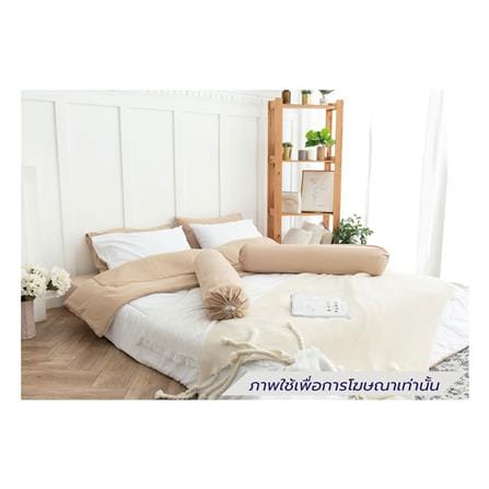ชุดผ้าปูที่นอน 5 ฟุต (ชุด 6 ชิ้น) SANTA BEDDING สี BROWN/WHITE_0