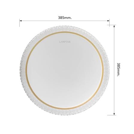 ไฟเพดาน LED LAMPTAN CRYSTAL GOLD 15 นิ้ว 36 วัตต์ DAYLIGHT/COOL WHITE/WARM WHITE สีขาว_8