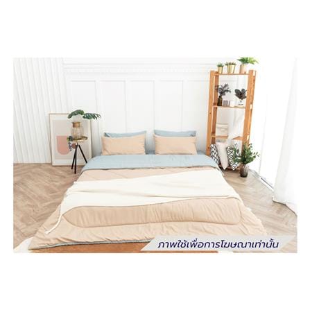 ชุดผ้าปูที่นอน 6 ฟุต (ชุด 6 ชิ้น) SANTA BEDDING สี LIGHT BLUE/CREAM_0
