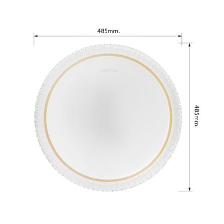 ไฟเพดาน LED LAMPTAN CRYSTAL GOLD 19 นิ้ว 50 วัตต์ DAYLIGHT/COOL WHITE/WARM WHITE สีขาว_8