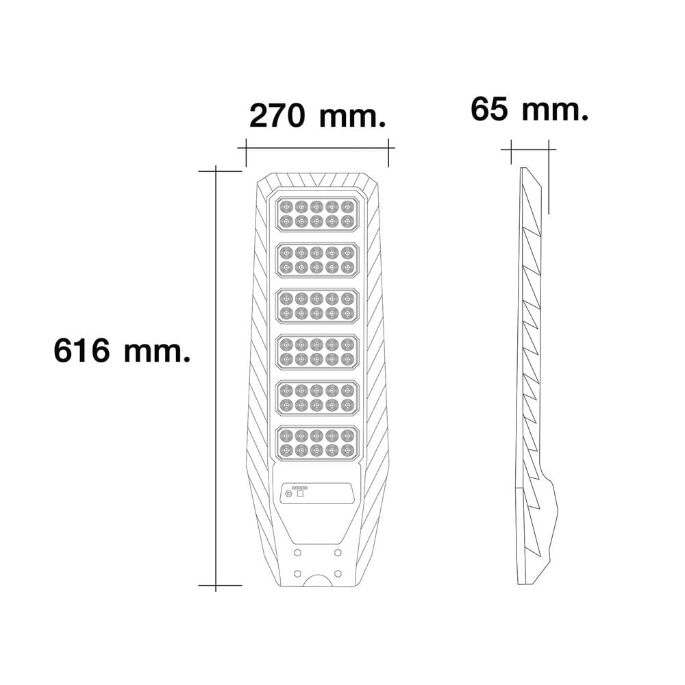 ไฟถนน SOLAR HI-TEK HFSSX300W 300 วัตต์ DAYLIGHT สีดำ