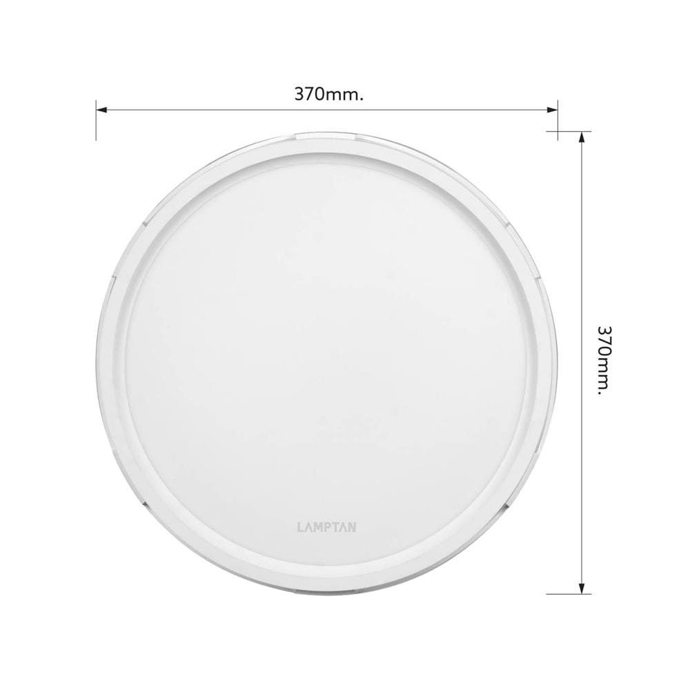 ไฟเพดาน LED LAMPTAN BACKY 15 นิ้ว 40 วัตต์ DAYLIGHT/COOL WHITE/WARM WHITE สีขาว