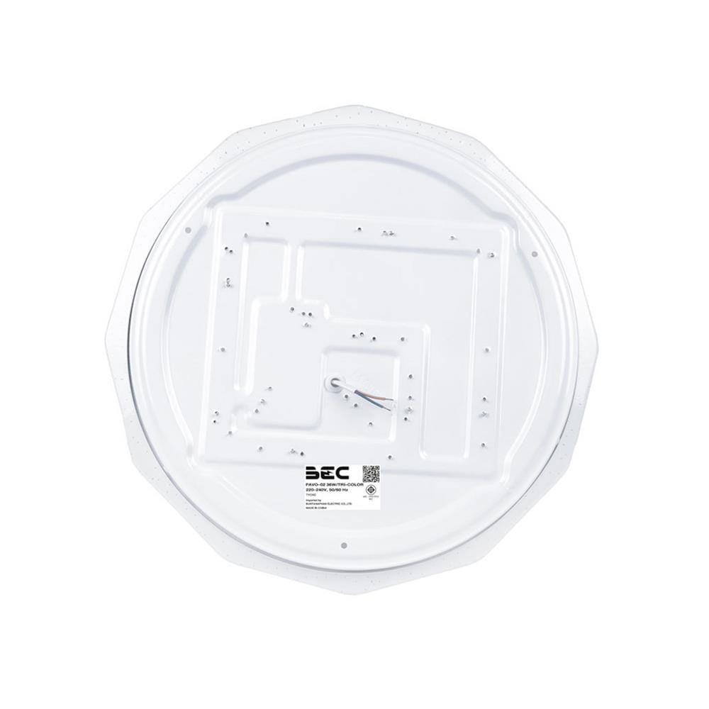 ไฟเพดาน LED BEC PAVO-02 15 นิ้ว 36 วัตต์ DAYLIGHT/COOL WHITE/WARM WHITE สีขาว