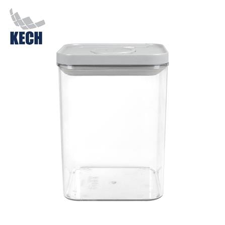 ขวดโหล PET ฝาสุญญากาศ KECH BILO 1200 มล. สีเทา/ใส_0