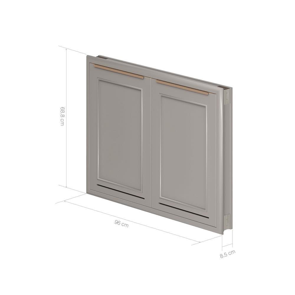บานซิงค์คู่ KING PLATINUM 65 - VENICE 96x68.8 ซม. สีเอิร์ลเกรย์