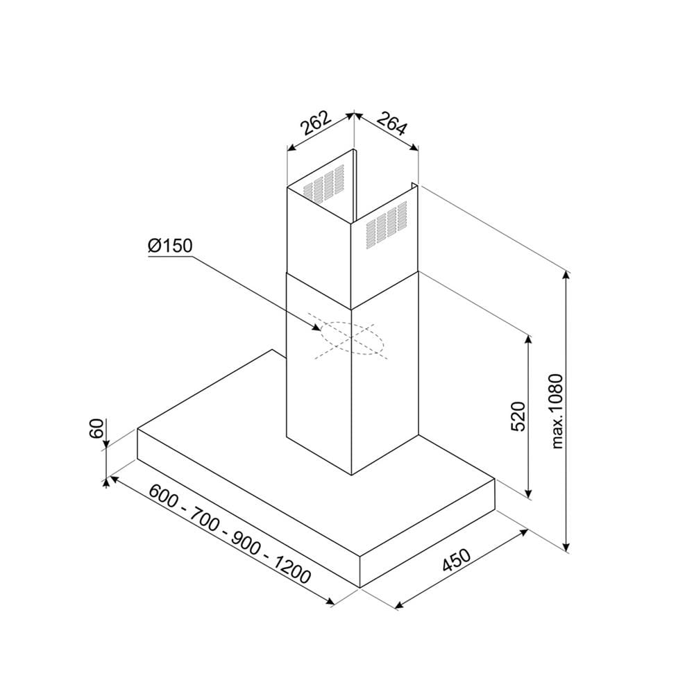 เตาฝัง+เครื่องดูดควัน SMEG SI1M7643B+KBT900XE
