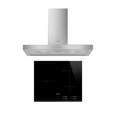 เตาฝัง+เครื่องดูดควัน SMEG SI1M7643B+KBT900XE_0