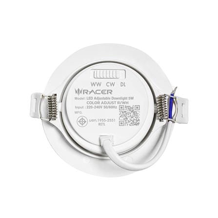 ดาวน์ไลท์ LED RACER HG ADJUST 3 นิ้ว 5 วัตต์ DAYLIGHT/COOL WHITE/WARM WHITE สีขาว_3