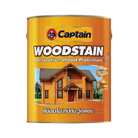 สีย้อมไม้ ชนิดเงา CAPTAIN WOODSTAIN CW10N สีไม้มะค่า 1 แกลลอน_0