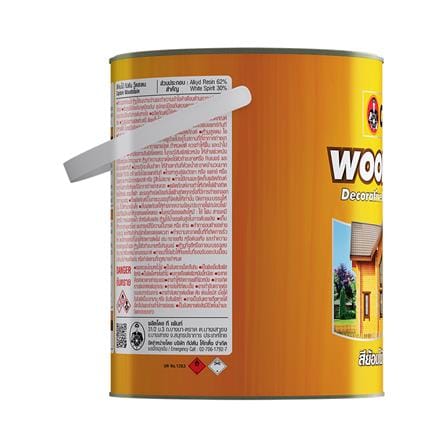 สีย้อมไม้ ชนิดเงา CAPTAIN WOODSTAIN CW10N สีไม้มะค่า 1 แกลลอน_1