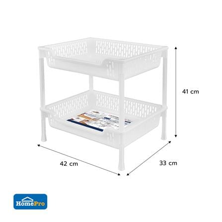ชั้นวางของ KECH NEEDY 42x33x41 ซม. สีขาว_1