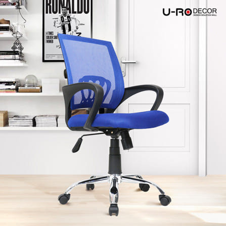 เก้าอี้สำนักงาน U-RO DECOR MOON สีน้ำเงิน_6