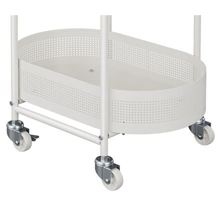 ชั้นวางของ 3 ชั้น พร้อม TOP ไม้ มีล้อ STACKO BOWA 49.5x32.6x80 ซม. สีขาว_3