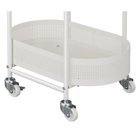 ชั้นวางของ 2 ชั้น พร้อม TOP ไม้ มีล้อ STACKO BOWA 49.5x32.6x54.5 ซม. สีขาว_4