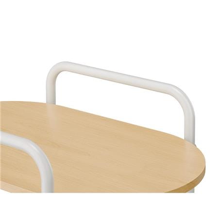 ชั้นวางของ 2 ชั้น พร้อม TOP ไม้ มีล้อ STACKO BOWA 49.5x32.6x54.5 ซม. สีขาว_2