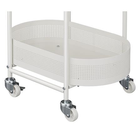 ชั้นวางของ 2 ชั้น พร้อม TOP ไม้ มีล้อ STACKO BOWA 49.5x32.6x54.5 ซม. สีขาว_3