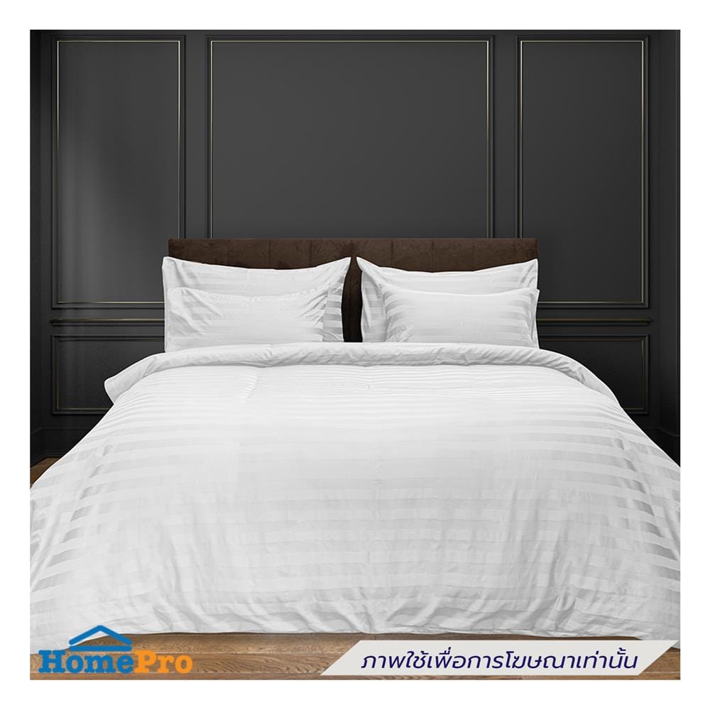 ปลอกผ้านวม PICASSO CT STRIPE 630TC 90x100 นิ้ว สี WHITE