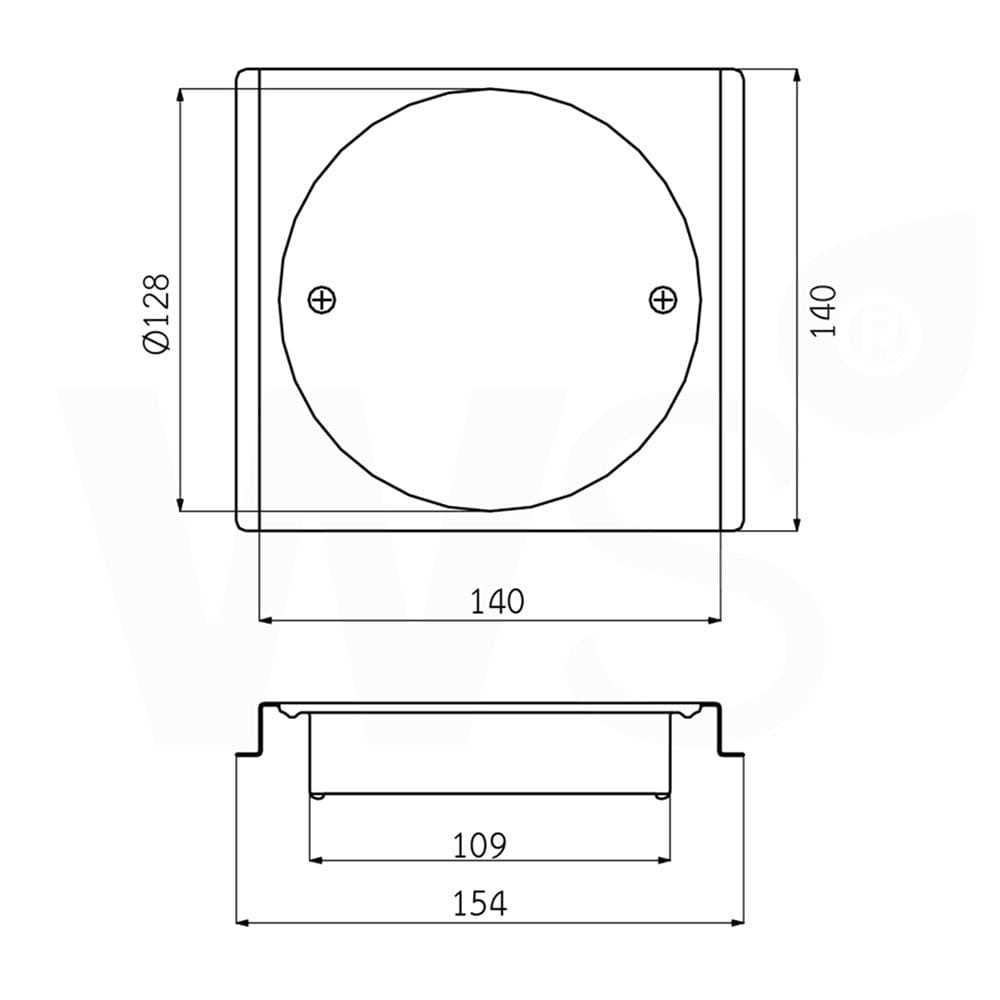 ฝาส้วมสเตนเลส WS CWT-010 5.5 นิ้ว