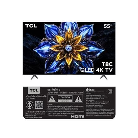ทีวีคิวแอลอีดี 55 นิ้ว TCL (4K, QLED, GOOGLE TV) 55T8C_8