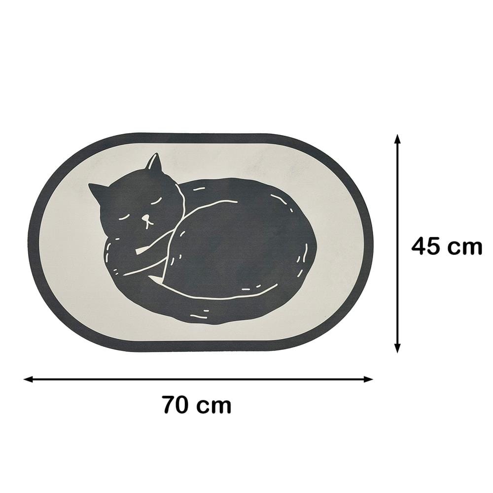 พรมพียู HOME LIVING STYLE CATNAP 45x70 ซม. สีดำ